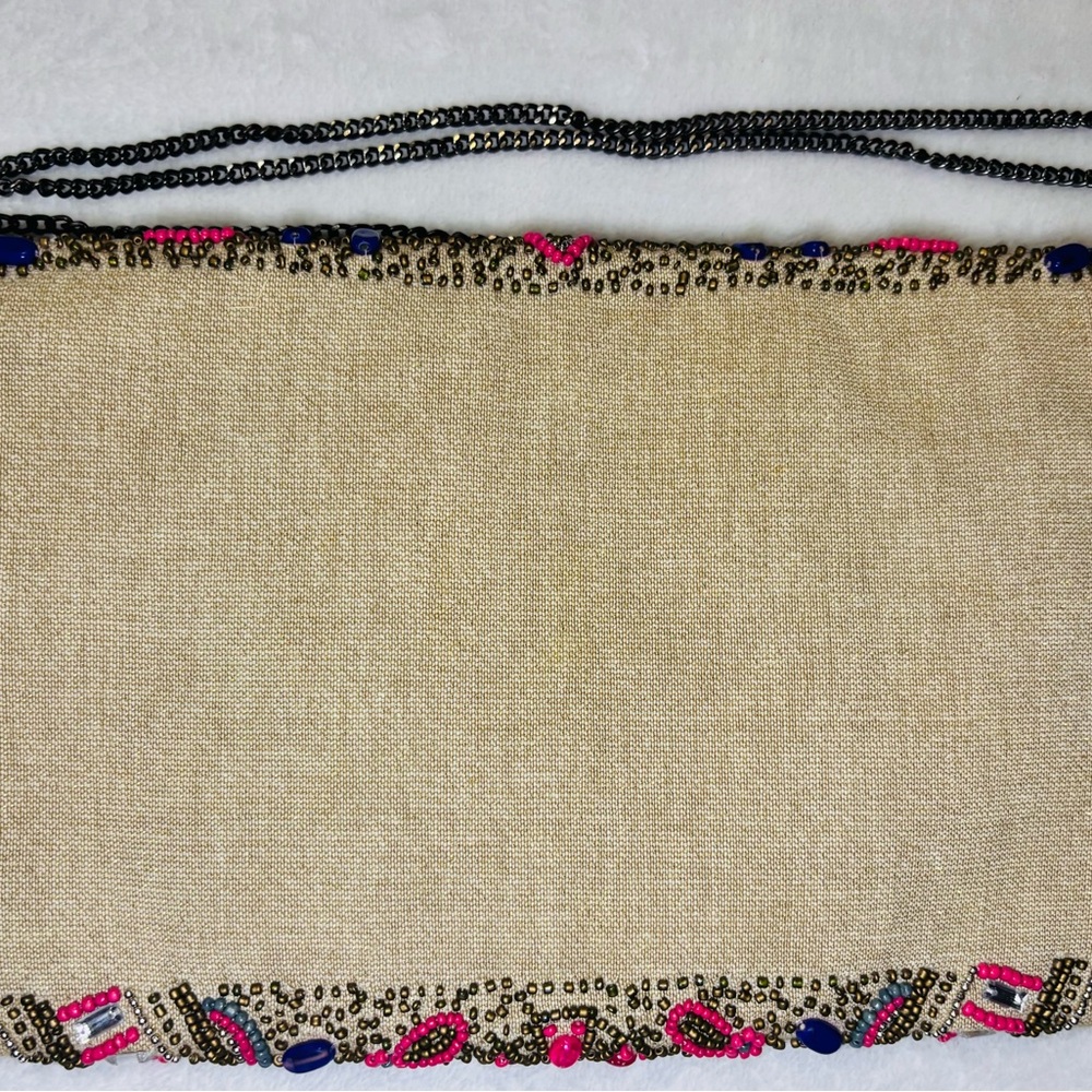 Handmade Beaded Boho Clutch Bag EUC - Picture 3 of 5